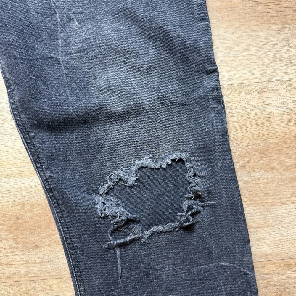 Diesel D-EETAR Jeans Men 32x27 Black Tapered Leg Italian Destroyed Grunge NEW